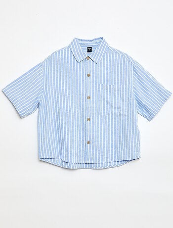 Camisa oversize às riscas