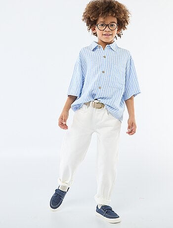 Camisa oversize às riscas