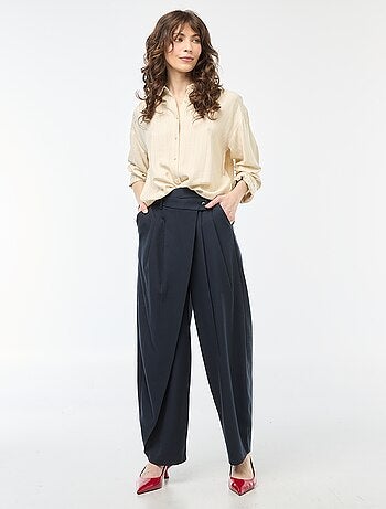 Camisa oversize às riscas