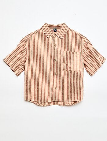 Camisa oversize às riscas