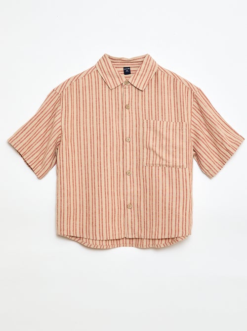 Camisa oversize às riscas - Kiabi