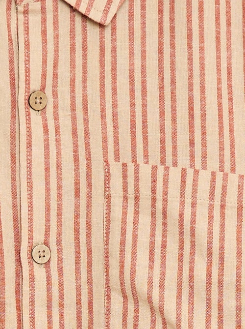 Camisa oversize às riscas - Kiabi