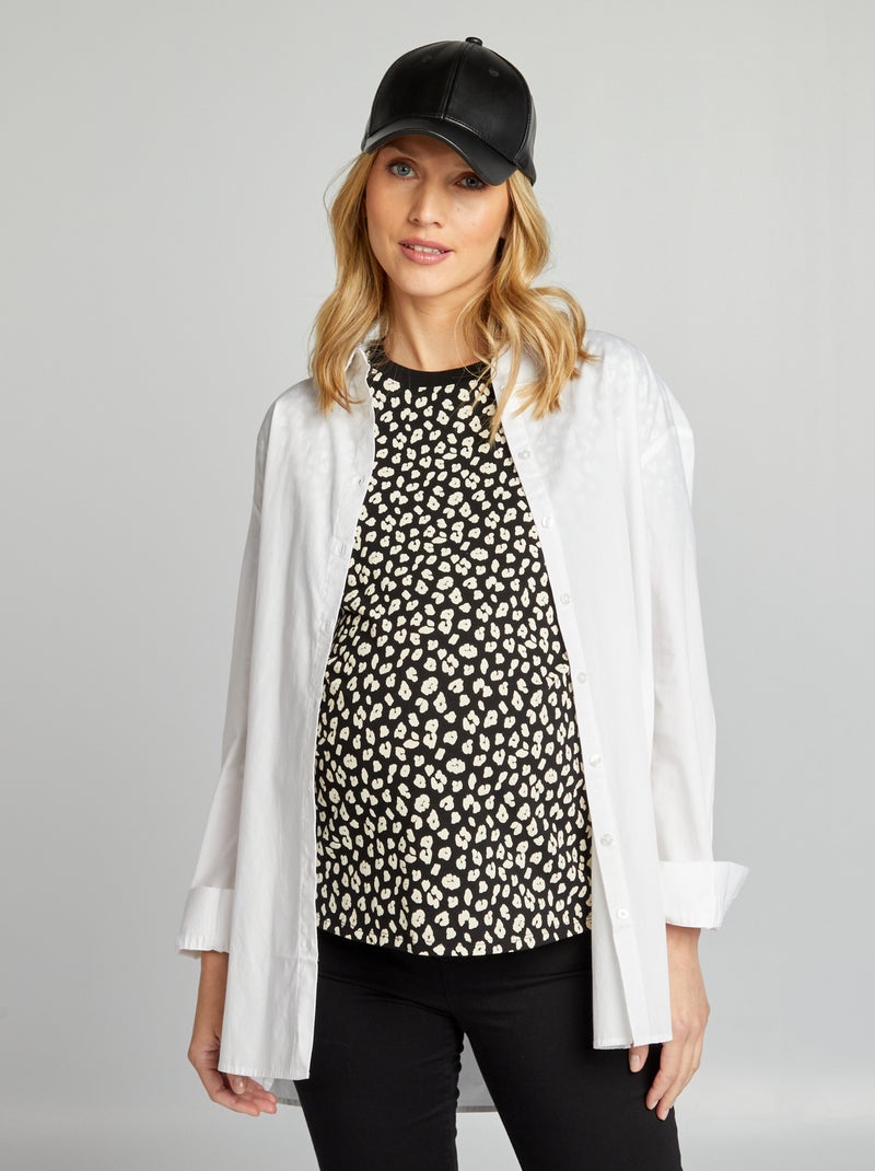 Camisa oversize de grávida Branco - Kiabi