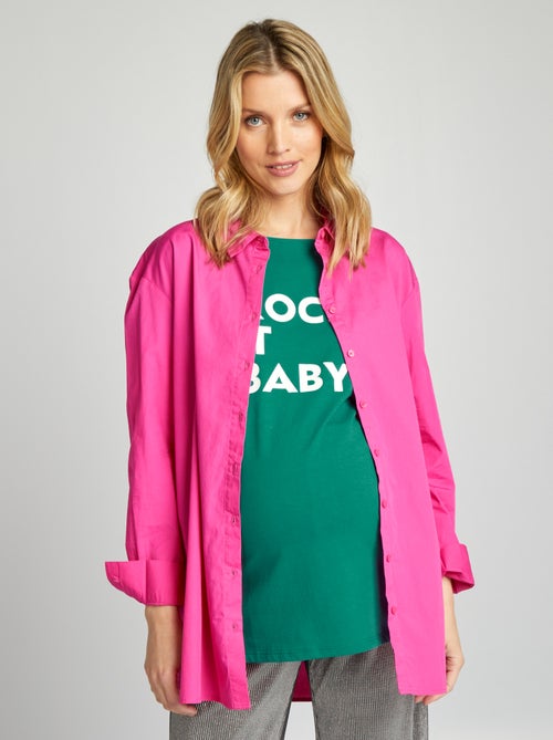 Camisa oversize de grávida - Kiabi