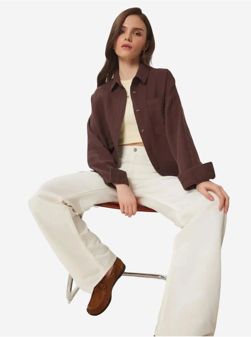 Camisa oversize em algodão texturado com bolso istanbul - Kiabi Camisa oversize em algodão texturado com bolso istanbul - Kiabi