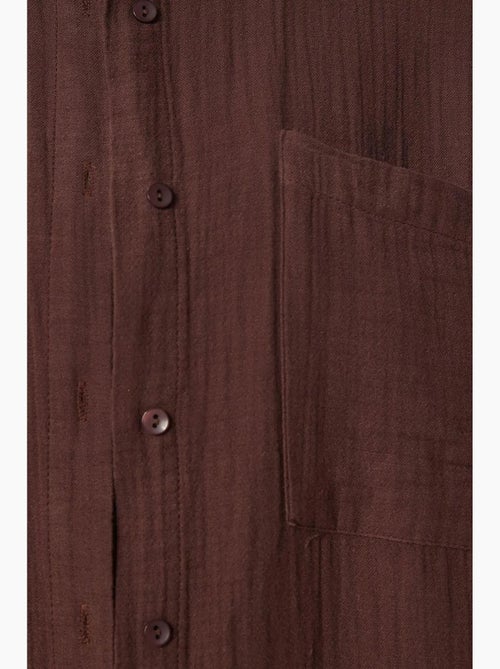 Camisa oversize em algodão texturado com bolso istanbul - Kiabi Camisa oversize em algodão texturado com bolso istanbul - Kiabi