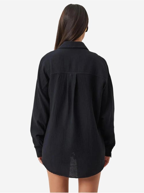 Camisa oversize em algodão texturado com bolso istanbul - Kiabi Camisa oversize em algodão texturado com bolso istanbul - Kiabi