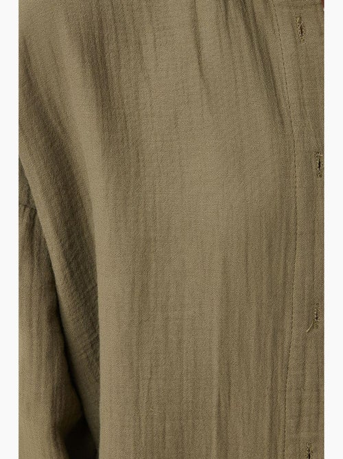 Camisa oversize em algodão texturado com bolso istanbul - Kiabi Camisa oversize em algodão texturado com bolso istanbul - Kiabi