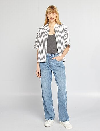 Camisa oversize em linho
