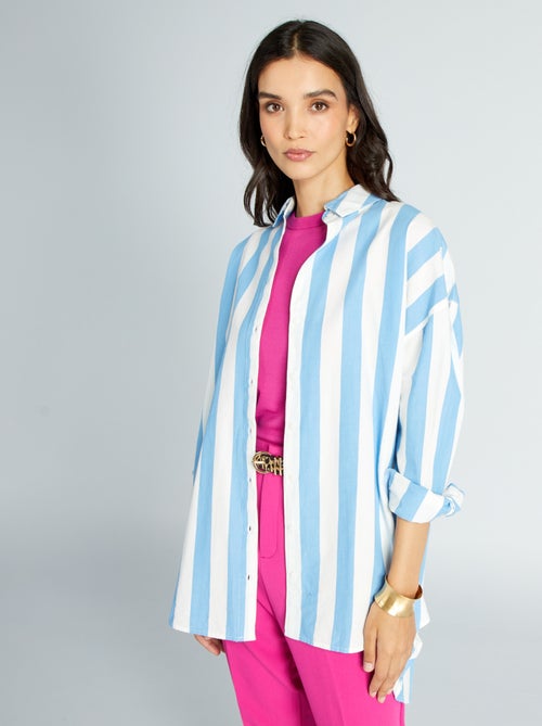 Camisa oversize em popelina - Kiabi