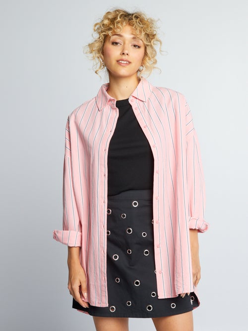 Camisa oversize em popelina - Kiabi