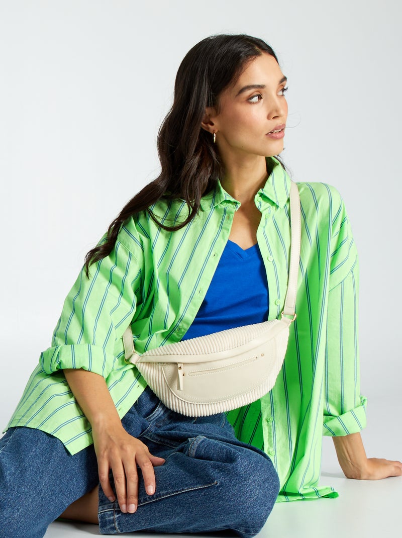 Camisa oversize em popelina VERDE - Kiabi