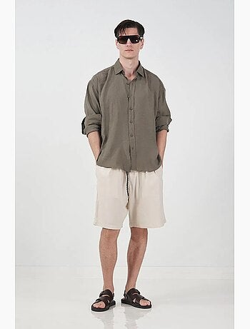 Camisa oversized abotoada de manga comprida giesto