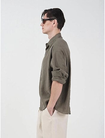 Camisa oversized abotoada de manga comprida giesto