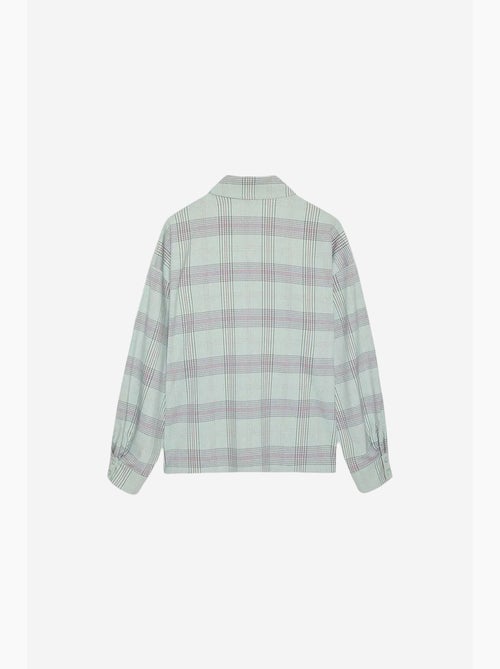 Camisa oversized aos quadrados em tecido dilvin - Kiabi Camisa oversized aos quadrados em tecido dilvin - Kiabi
