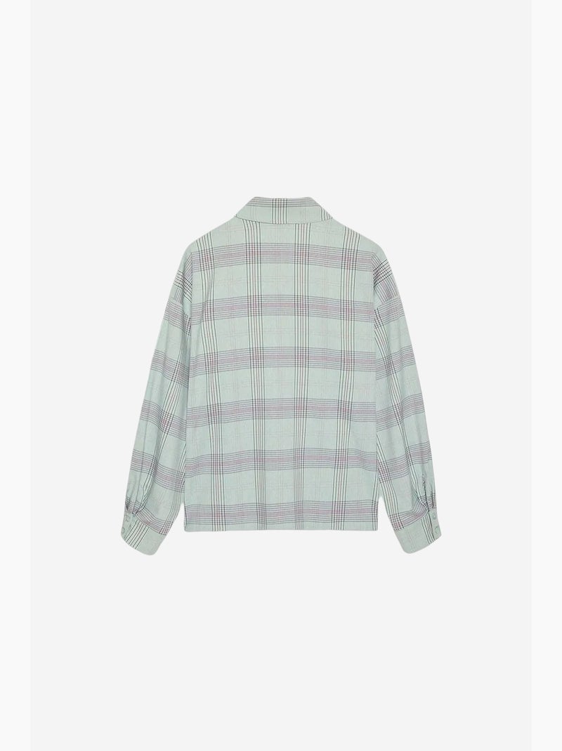 Camisa oversized aos quadrados em tecido dilvin Multicolorido - Kiabi