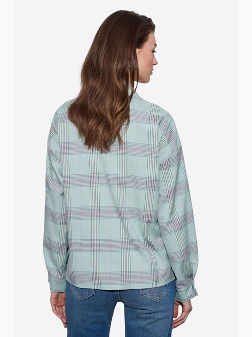 Camisa oversized aos quadrados em tecido dilvin - Kiabi Camisa oversized aos quadrados em tecido dilvin - Kiabi