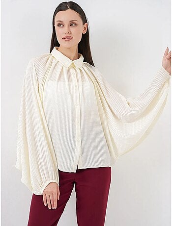 Camisa oversized às riscas com botões bdart