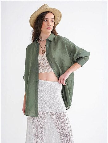 Camisa oversized com botões mixray