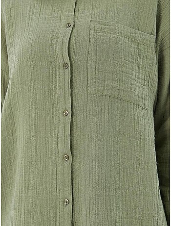 Camisa oversized com detalhe de bolso mixray