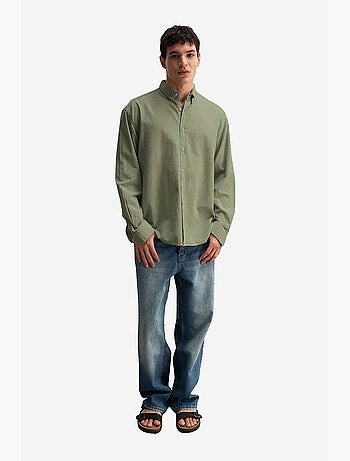 Camisa oversized de algodão com botões giesto