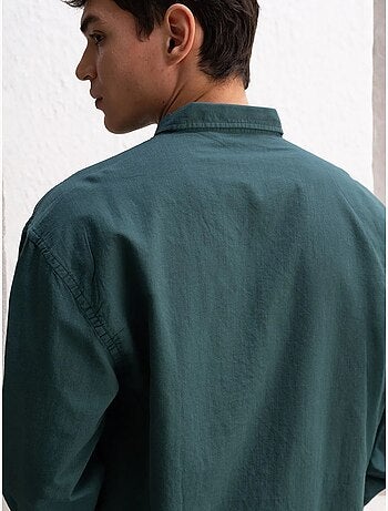 Camisa oversized de algodão com botões giesto