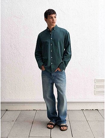 Camisa oversized de algodão com botões giesto