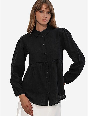 Camisa oversized de algodão de manga comprida bdart