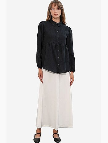Camisa oversized de algodão de manga comprida bdart
