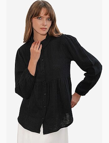 Camisa oversized de algodão de manga comprida bdart