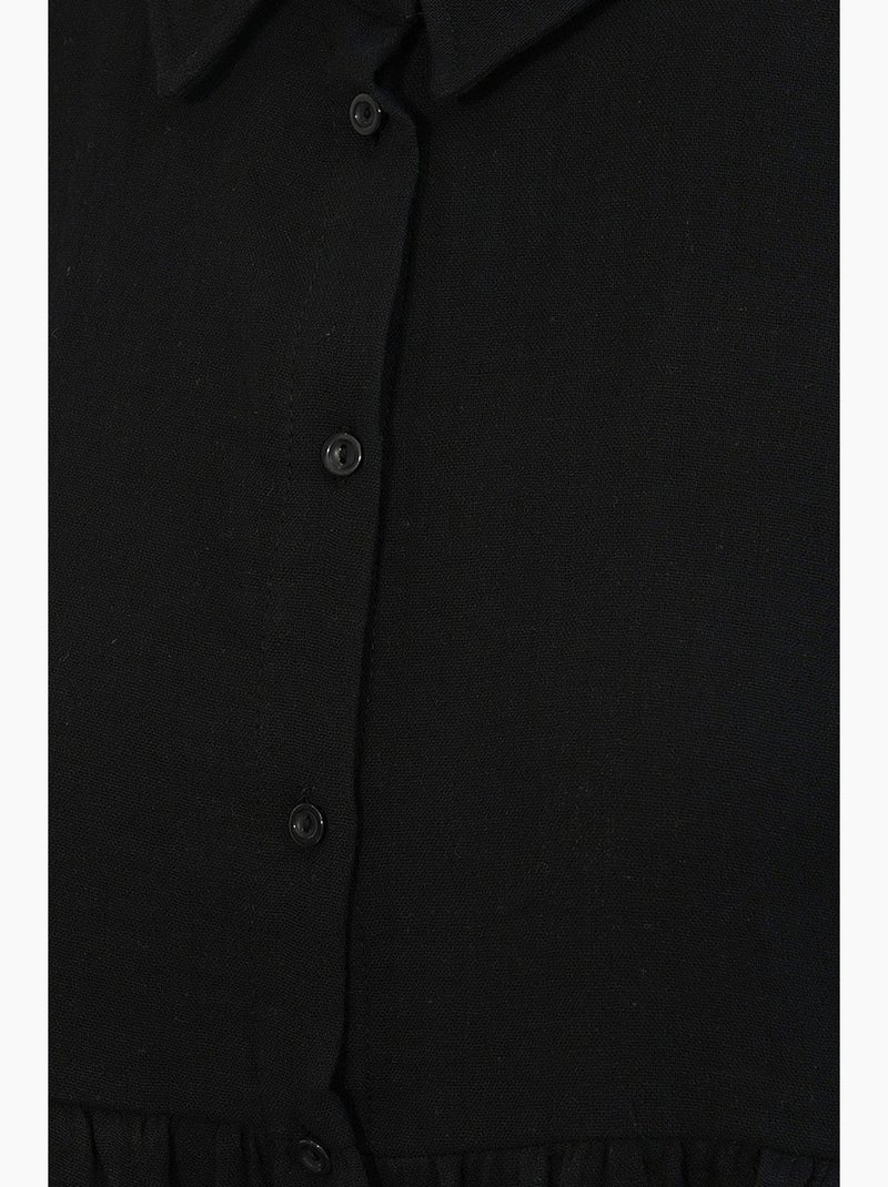 Camisa oversized de algodão de manga comprida bdart Preto - Kiabi