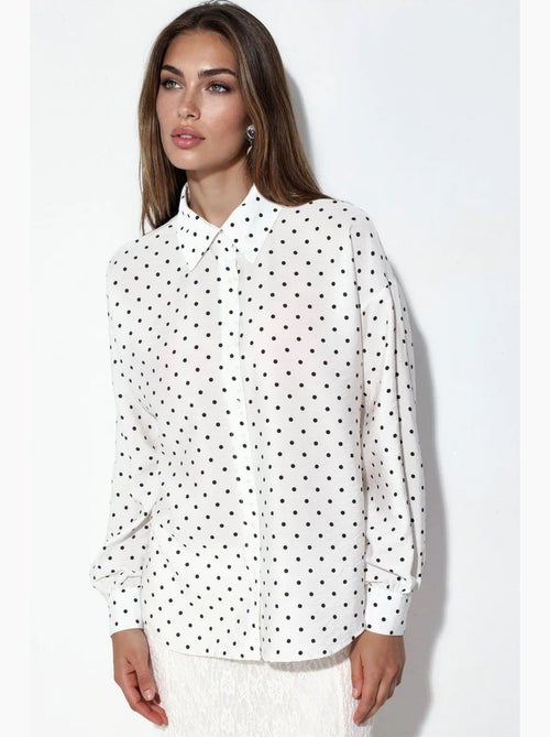 Camisa oversized de crepe com bolinhas bdart - Kiabi Camisa oversized de crepe com bolinhas bdart - Kiabi