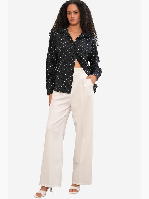 Camisa oversized de crepe com bolinhas bdart - Kiabi