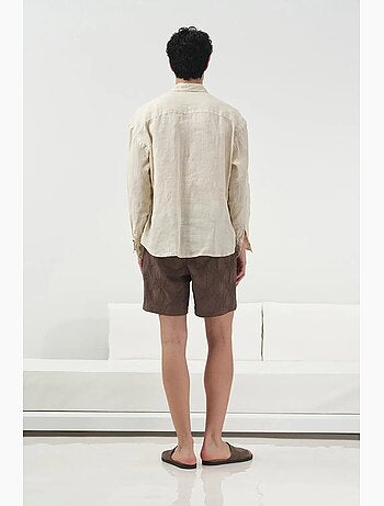 Camisa oversized de linho com botões giesto