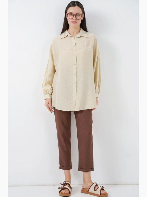 Camisa oversized de manga comprida bdart - Kiabi Camisa oversized de manga comprida bdart - Kiabi
