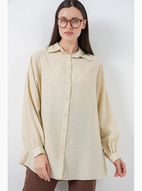 Camisa oversized de manga comprida bdart - Kiabi Camisa oversized de manga comprida bdart - Kiabi