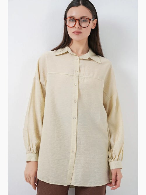 Camisa oversized de manga comprida bdart - Kiabi Camisa oversized de manga comprida bdart - Kiabi