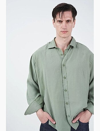 Camisa oversized de manga comprida com botões giesto