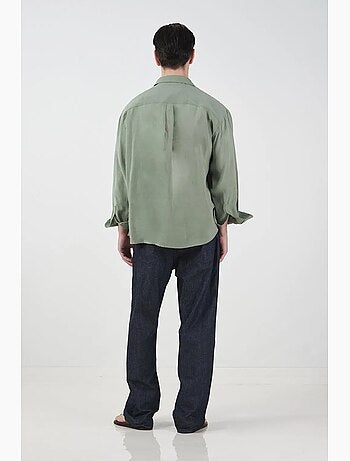 Camisa oversized de manga comprida com botões giesto
