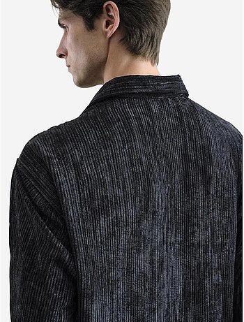 Camisa oversized de veludo com botões giesto