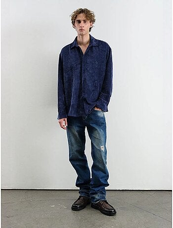 Camisa oversized de veludo giesto