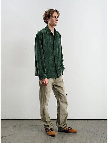Camisa oversized de veludo giesto