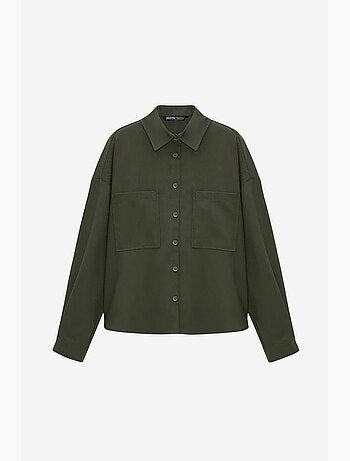 Camisa oversized em crepe com abotoamento frontal dilvin