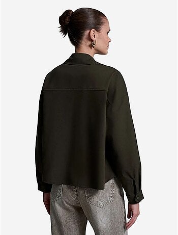 Camisa oversized em crepe com abotoamento frontal dilvin