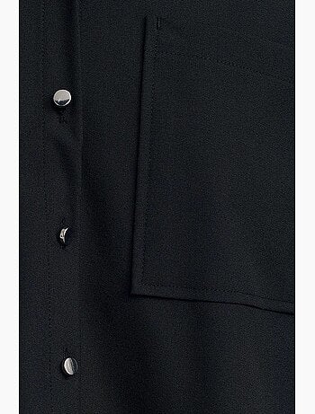 Camisa oversized em crepe com abotoamento frontal dilvin