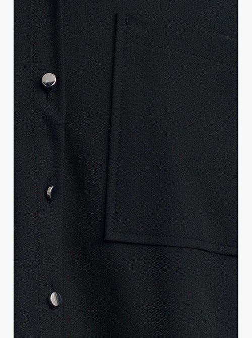 Camisa oversized em crepe com abotoamento frontal dilvin - Kiabi Camisa oversized em crepe com abotoamento frontal dilvin - Kiabi