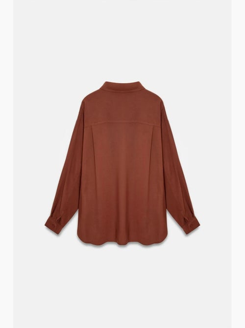 Camisa oversized em crepe com botões dilvin - Kiabi Camisa oversized em crepe com botões dilvin - Kiabi