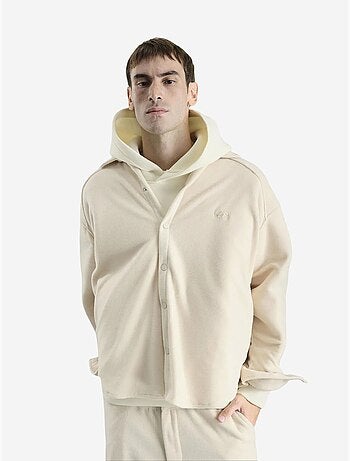 Camisa oversized em peluche com fecho de molas de pressão giesto