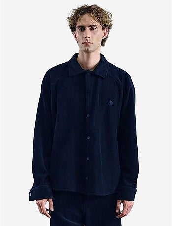 Camisa oversized em peluche com fecho de molas giesto