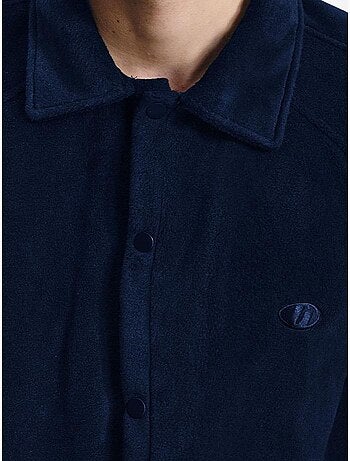 Camisa oversized em peluche com fecho de molas giesto